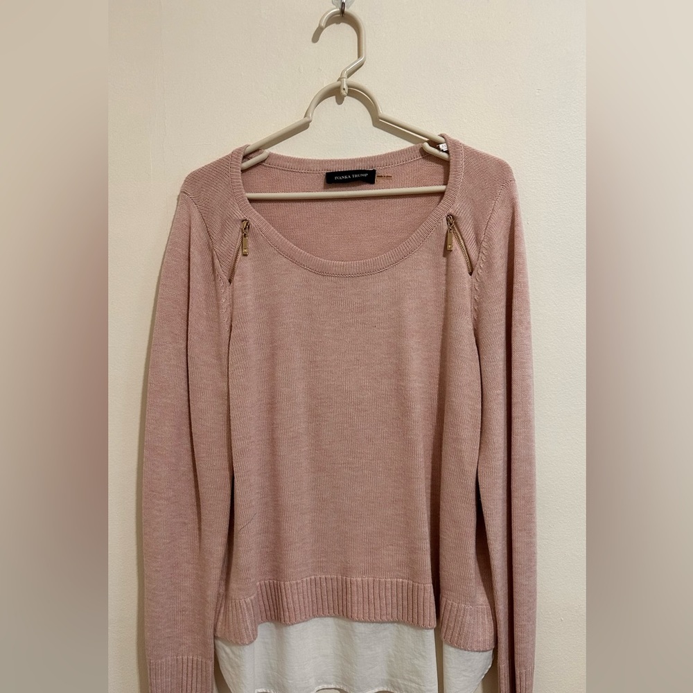 Ivanka trump pink wool sweater size L